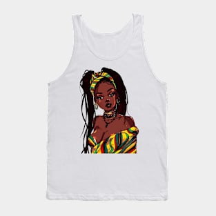 African Black Woman Ghana Roots Tank Top